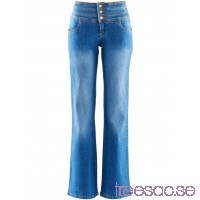 Nytt Jeans i powerstretch platt-mage-bootcut blå blå X6CWM5GQ7A