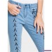 Nytt Skinny jeans med snörning lightblue bleached lightblue bleached 4z13a9ZIQA