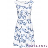 Nytt Mönstrad jerseyklänning 90 cm, Kort vit/blå, mönstrad 5T1FgJM0Ww