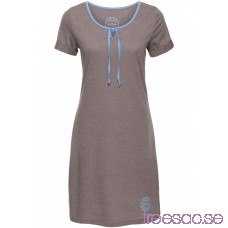 Nytt Trikåklänning, kort ärm 92 cm, Knälängd brun, melerad d3Rmv2B7wf