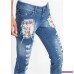 Nytt Färgglada jeans i sliten look blue bleached blue bleached IAe9WMvdr0