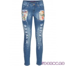 Nytt Färgglada jeans i sliten look blue bleached blue bleached IAe9WMvdr0
