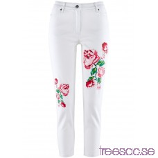 Nytt Jeans med blommönster white denim white denim KN27Sjzhbb