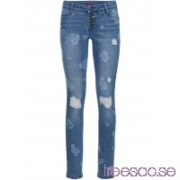 Nytt Jeans med blomtryck blue bleached, mönstrad blue bleached, mönstrad hRkXLVhuky