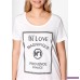 Nytt T-shirt med tryck, kortärmad 70 cm vit, med tryck pijlaa5EOl