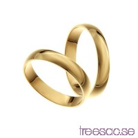  
                            Förlovningsring 18k guld, kupad 4 mm - Selected                          TQfbBtBjxz